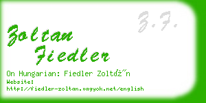 zoltan fiedler business card